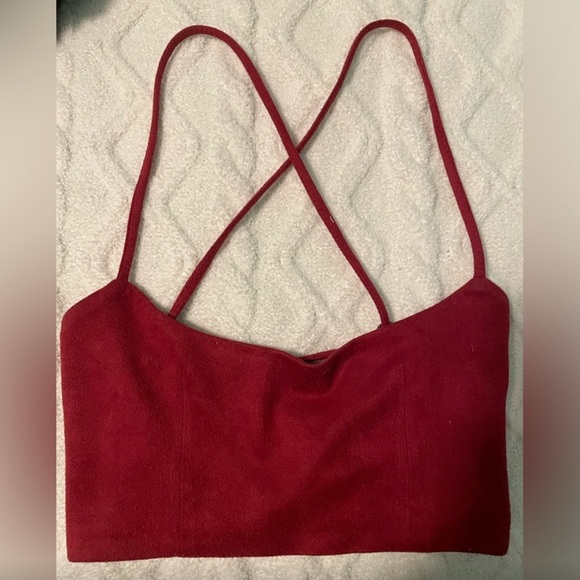 Oh Polly Red Two-Piece Set with Gold Chain Detail - Picture 3 of 7